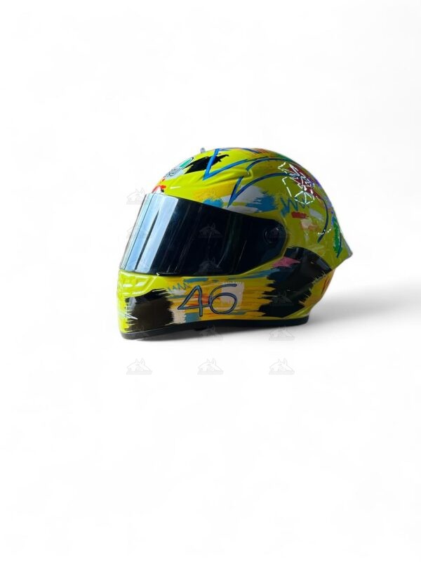 casco de colección agv amarillo multicolor