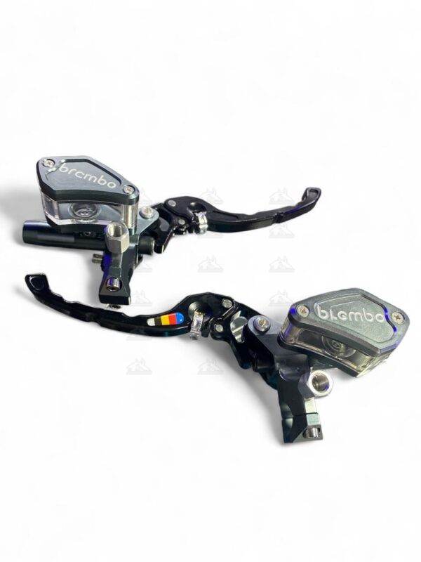 manigueta brembo doble bomba con deposito de vidrio humo