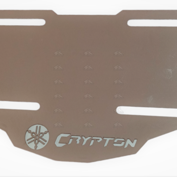 portaplaca acero crypton logo